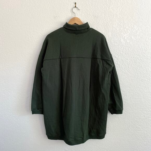 Tuckernuck Pomander Place Porter Sweatshirt Dress Forest Green Turtleneck Small - Picture 5 of 9